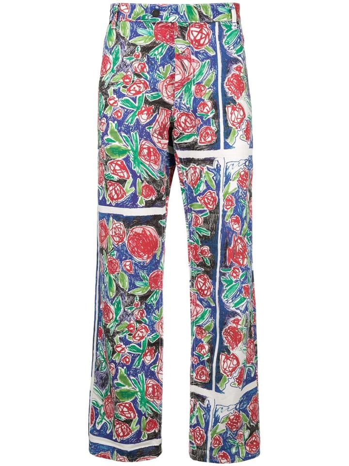 Charles Jeffrey Loverboy Floral Print Trousers - Multicolour
