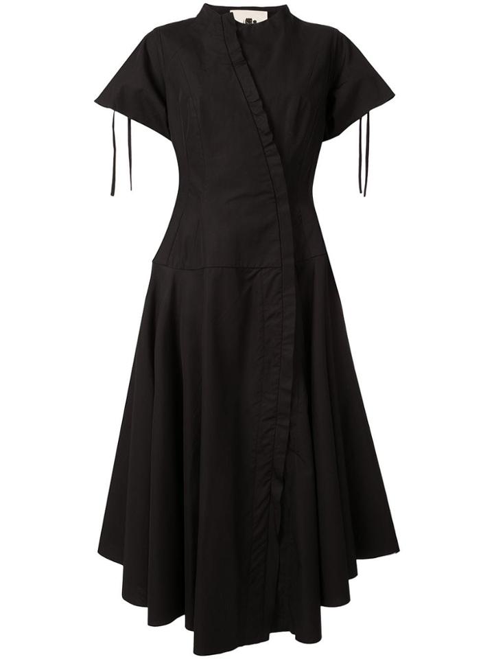 Aganovich Flared Shirt Dress - Black