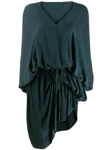 Vivienne Westwood Pre-owned Silk Asymmetric Frayed Dress - Green