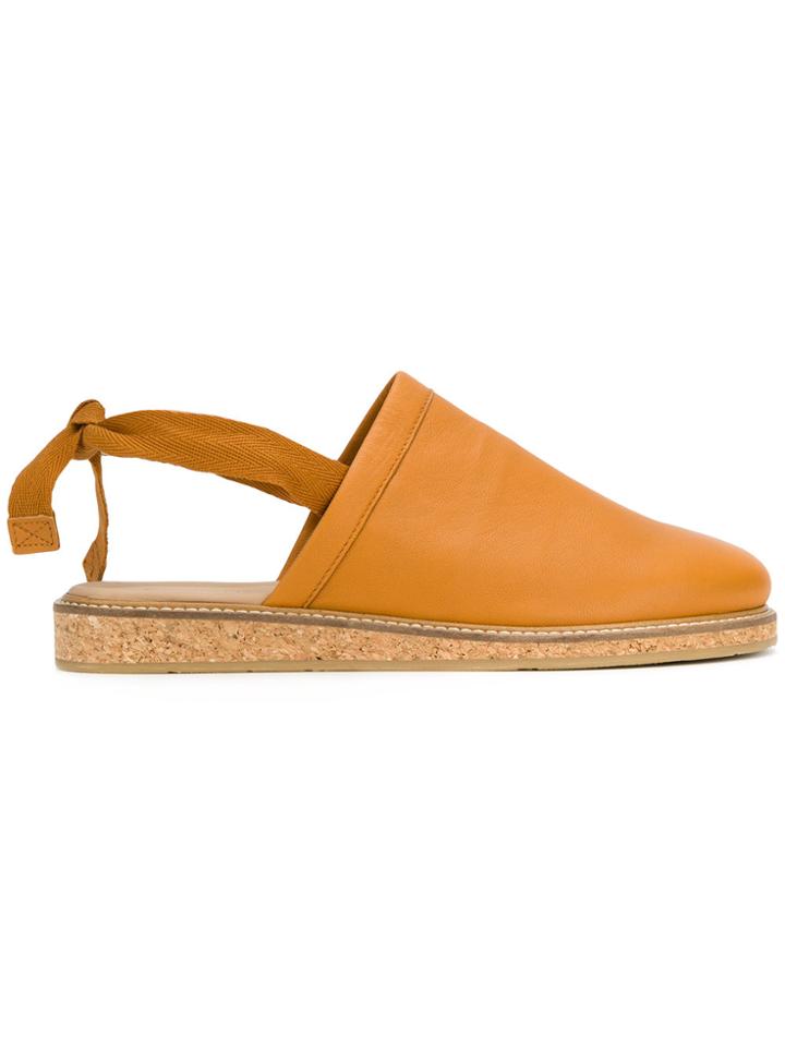 Humanoid Sling-back Closed Sandals - Yellow & Orange