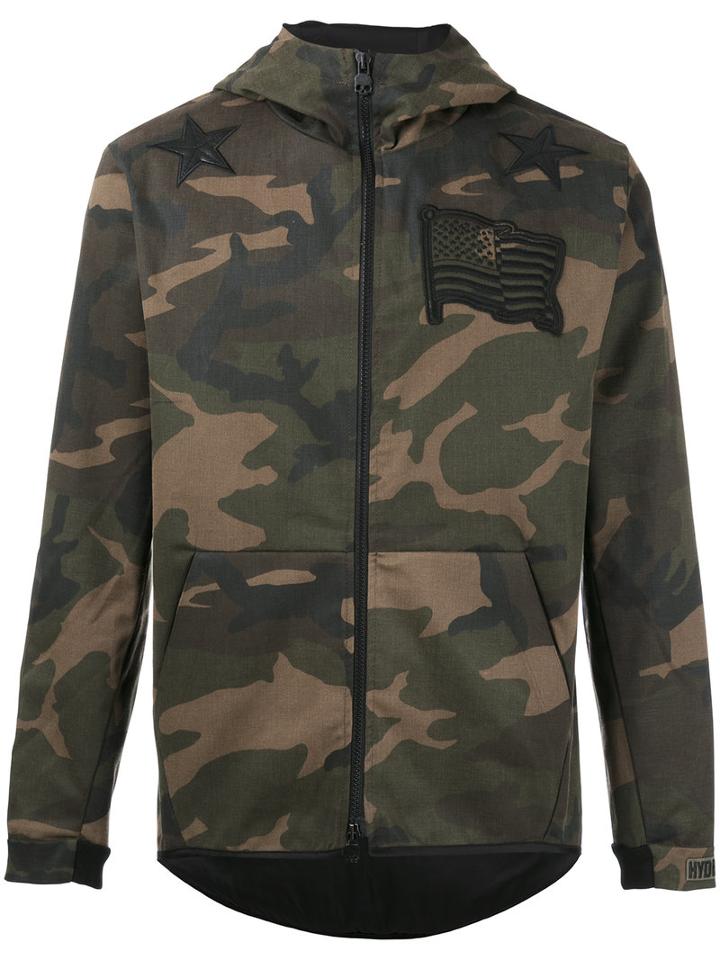 Hydrogen - Camouflage Hooded Jacket - Men - Cotton/polyester/spandex/elastane - M, Green, Cotton/polyester/spandex/elastane