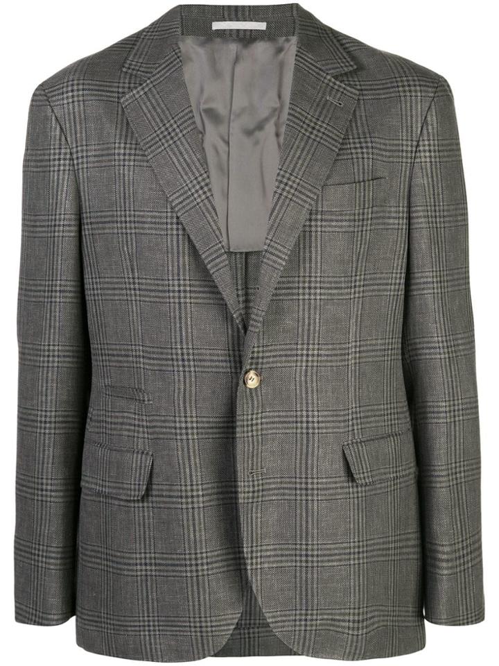 Brunello Cucinelli Plaid Blazer - Green