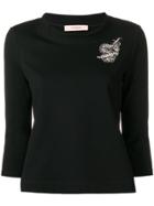Twin-set Embroidered Patch Jumper - Black