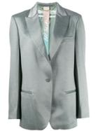 Off-white Satin Blazer - Green