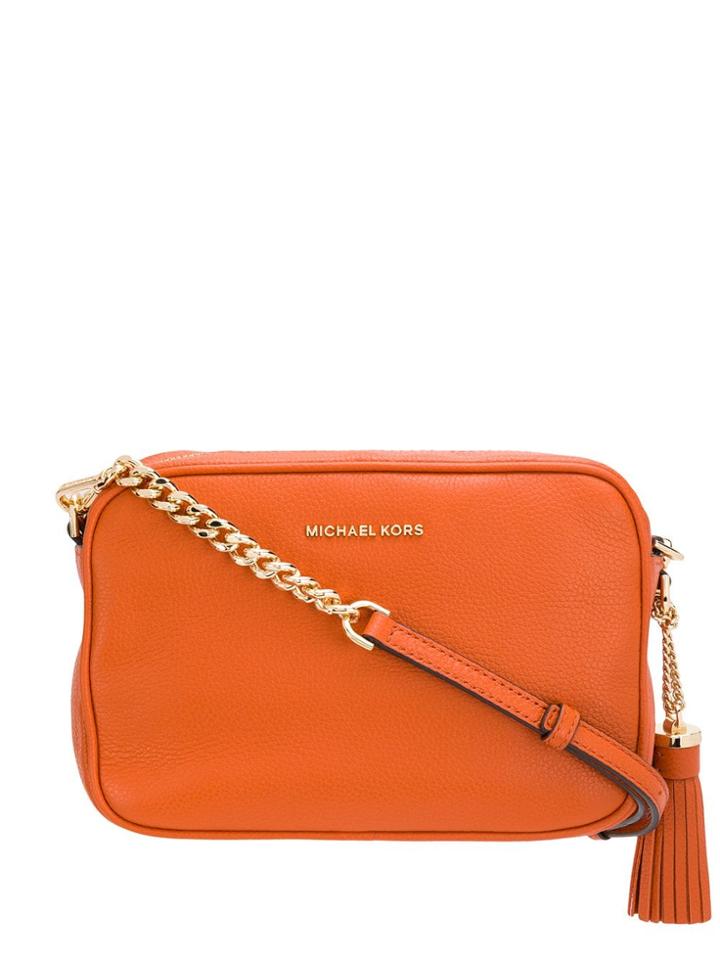 Michael Michael Kors Leather Shoulder Bag - Orange