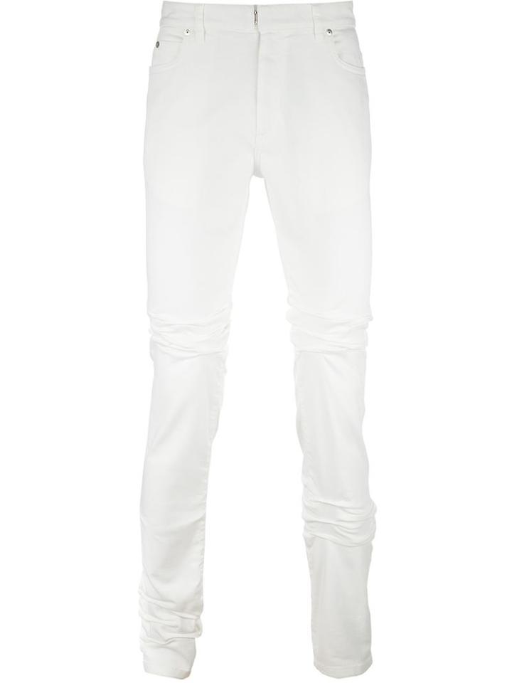 Maison Margiela Classic Slim Jeans, Men's, Size: 28, White, Cotton/spandex/elastane