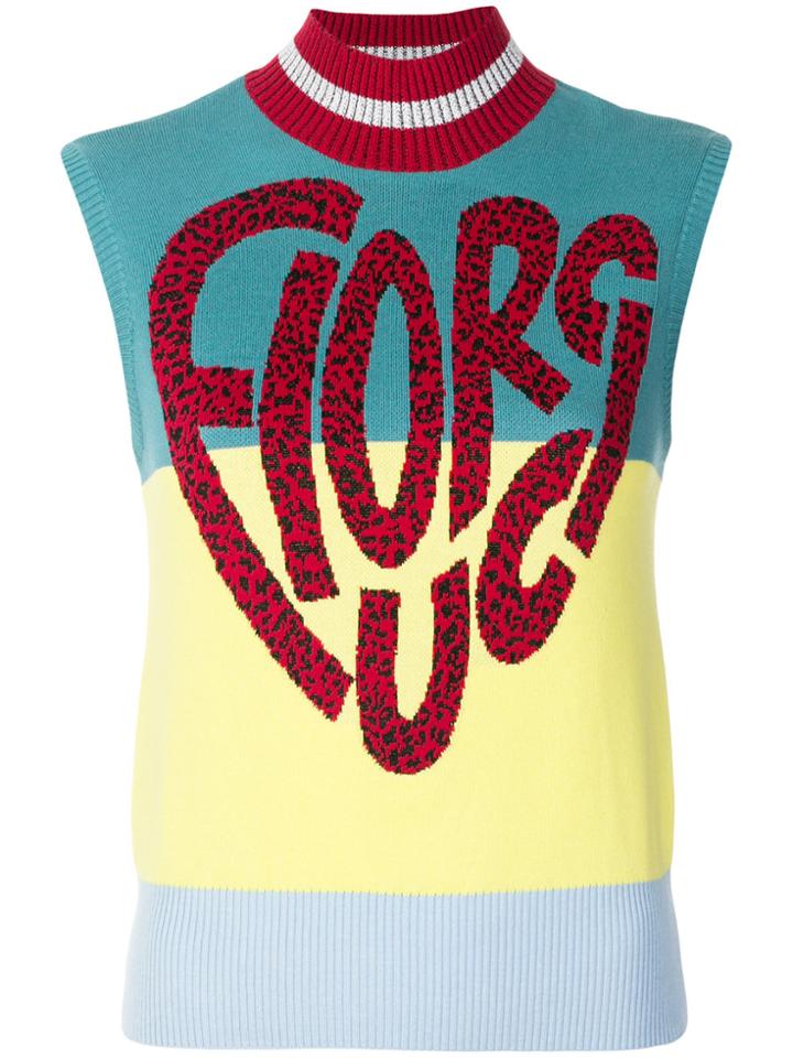 Fiorucci Striped Knit Tank Top - Green