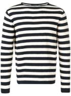 Zanone Striped Round-neck Jumper - White