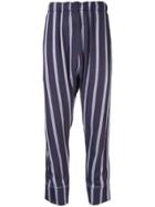 Bassike Striped Easy Trousers - Blue