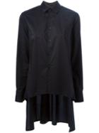 Y-3 Asymmetric Long Shirt, Women's, Size: Xxs, Black, Cotton/spandex/elastane