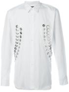 Comme Des Garçons Homme Plus Cut-out Snap Button Shirt, Men's, Size: M, White, Cotton