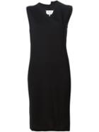 Maison Margiela Wrap Style Sweater Dress, Women's, Size: Medium, Black, Wool