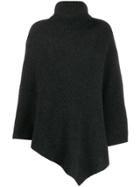 Pringle Of Scotland Short-length Ribbed Poncho - Grey