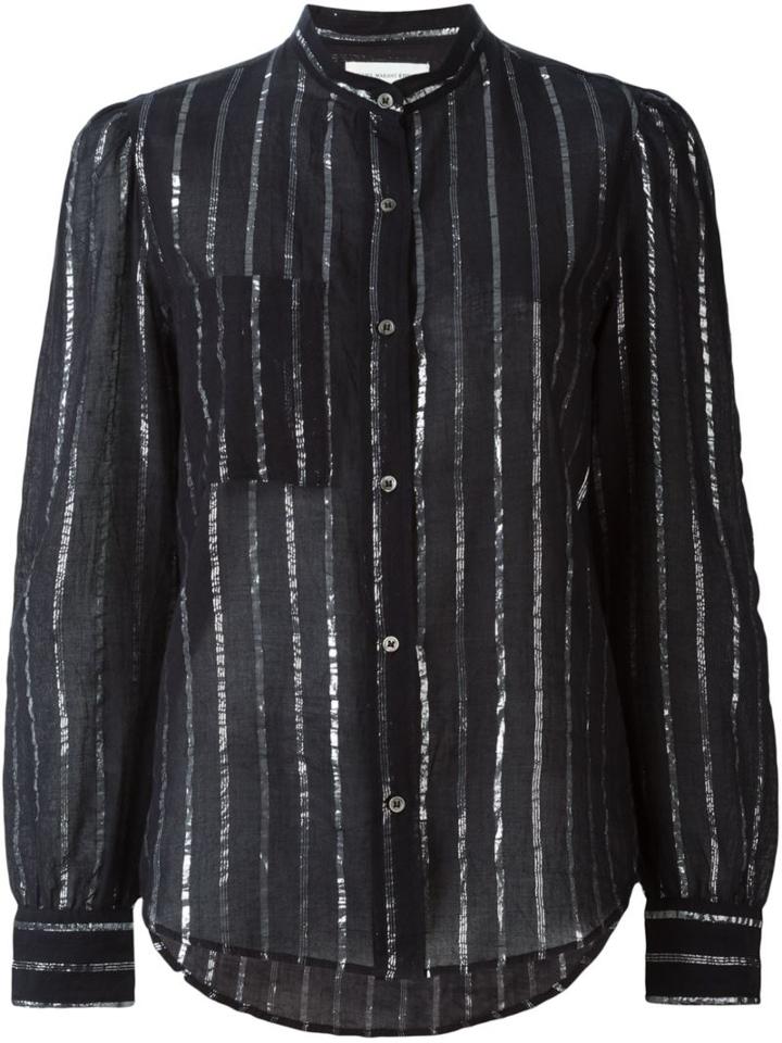 Isabel Marant Étoile 'samson' Shirt, Women's, Size: 40, Black, Cotton/metallized Polyester