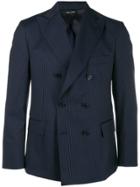 Paura Pinstriped Blazer - Blue