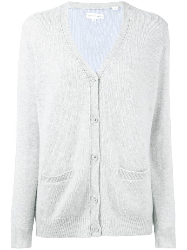 Chinti And Parker - Two-tone Cardigan - Women - Cashmere - L, Grey, Cashmere