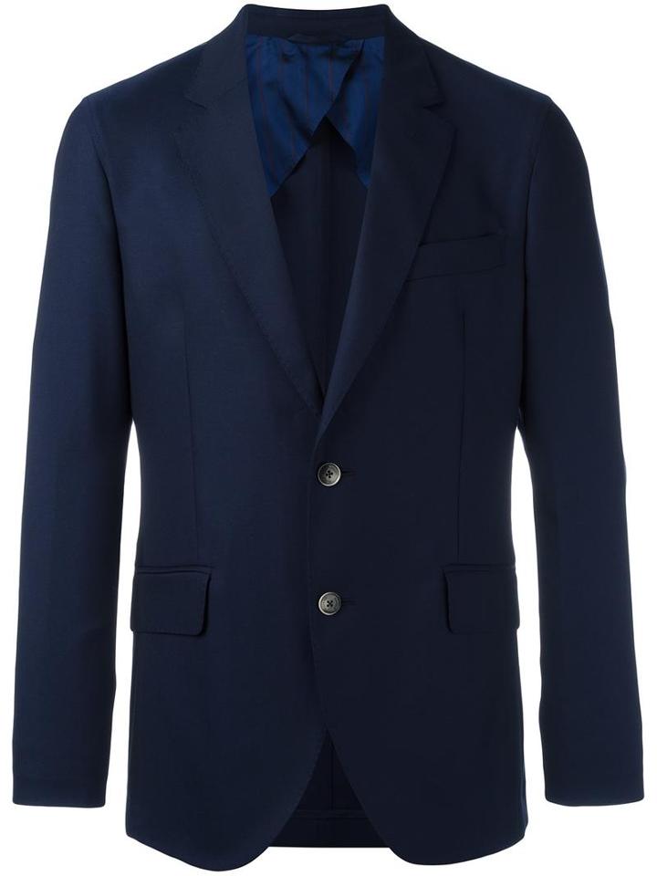 Hackett Two Button Blazer, Men's, Size: 38, Blue, Cupro/wool