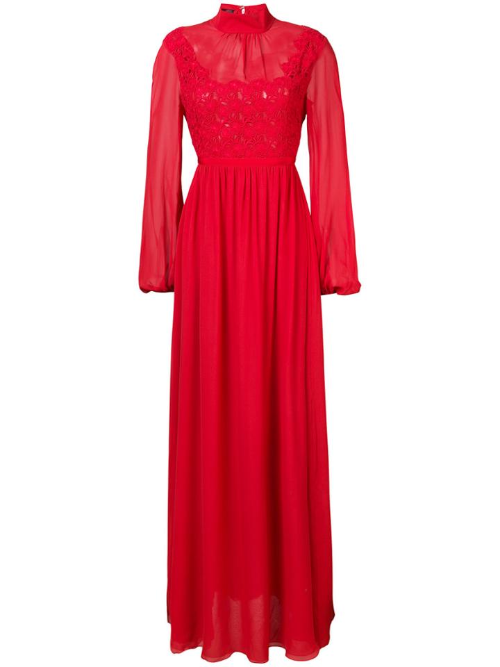 Giambattista Valli Longsleeved Flared Gown