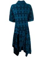 Chloé Argyle Asymmetric Knitted Dress - Blue