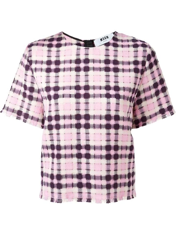 Msgm Checked T-shirt
