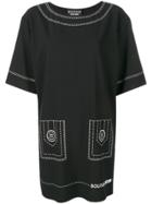 Moschino Seam Print Short Dress - Black
