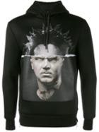 Neil Barrett Modernist Blocking Hooded Sweatshirt, Men's, Size: Small, Viscose/polyurethane