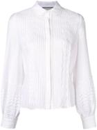 Alexis Pleated Front Shirt - White