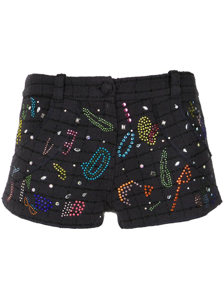 Andrea Bogosian Embellished Shorts - Blue