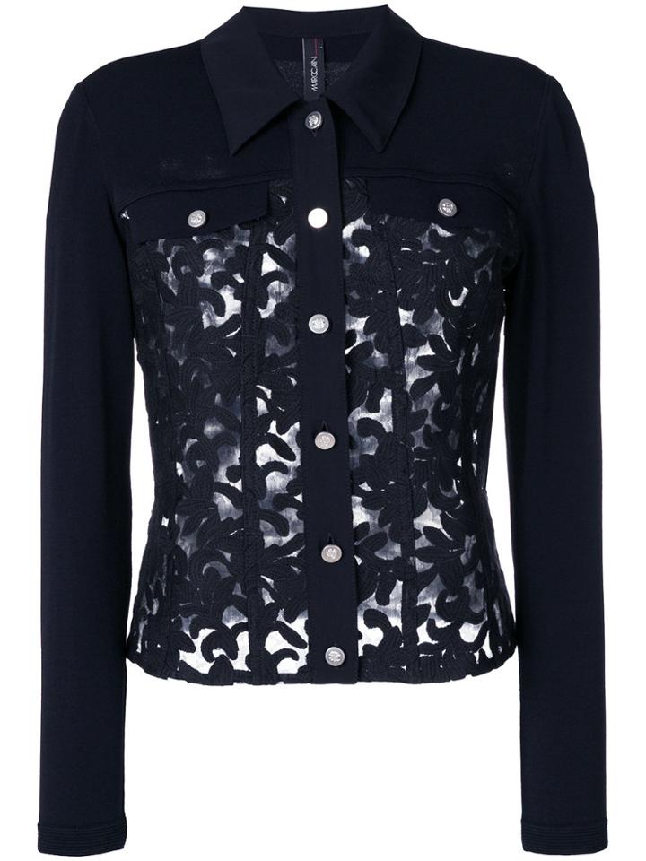 Marc Cain Embroidered Jacket - Blue