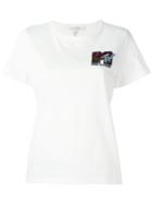 Marc Jacobs Mtv Embroidered T-shirt, Women's, Size: Small, White, Cotton
