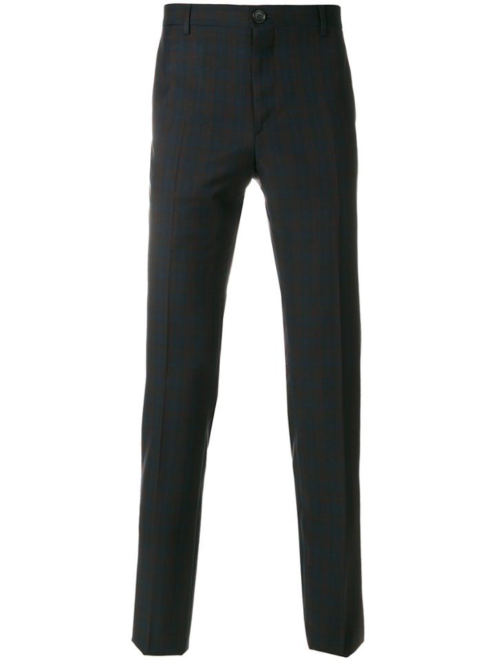 Ps By Paul Smith Checked Trousers - Blue