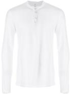 Transit Round Neck Buttoned T-shirt - White