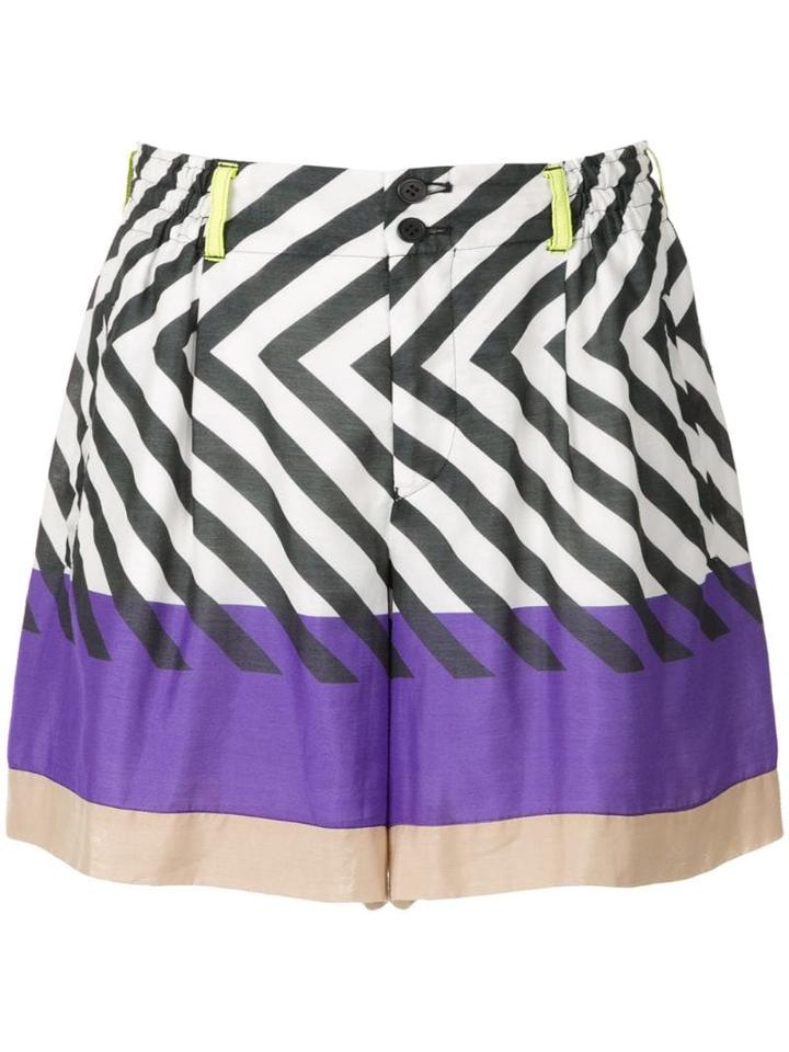 Issey Miyake Pre-owned Zigzag Wide Shorts - White
