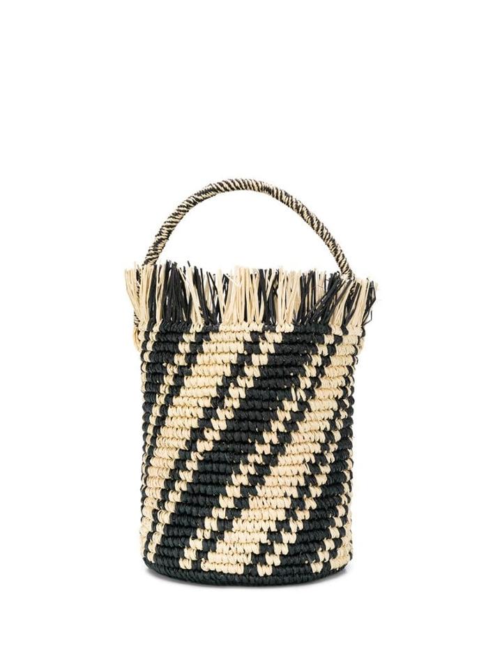 Sensi Studio Striped Bucket Bag - Neutrals