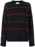 Ymc Striped Round Neck Sweater - Grey