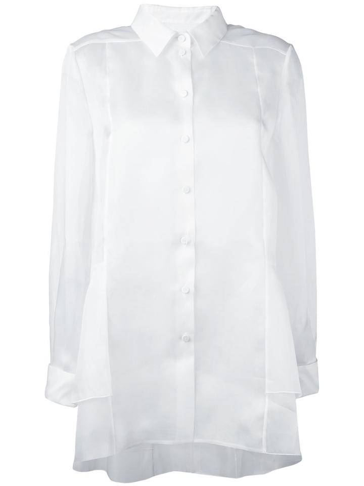 Alberta Ferretti - Classic Shirt - Women - Silk - 42, Women's, White, Silk
