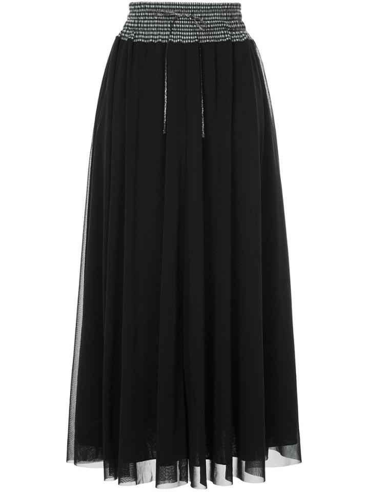 Tu Es Mon Trésor Mesh Maxi Skirt - Black