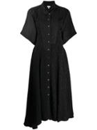 Loewe Feather Printed Shirt Dress - Black