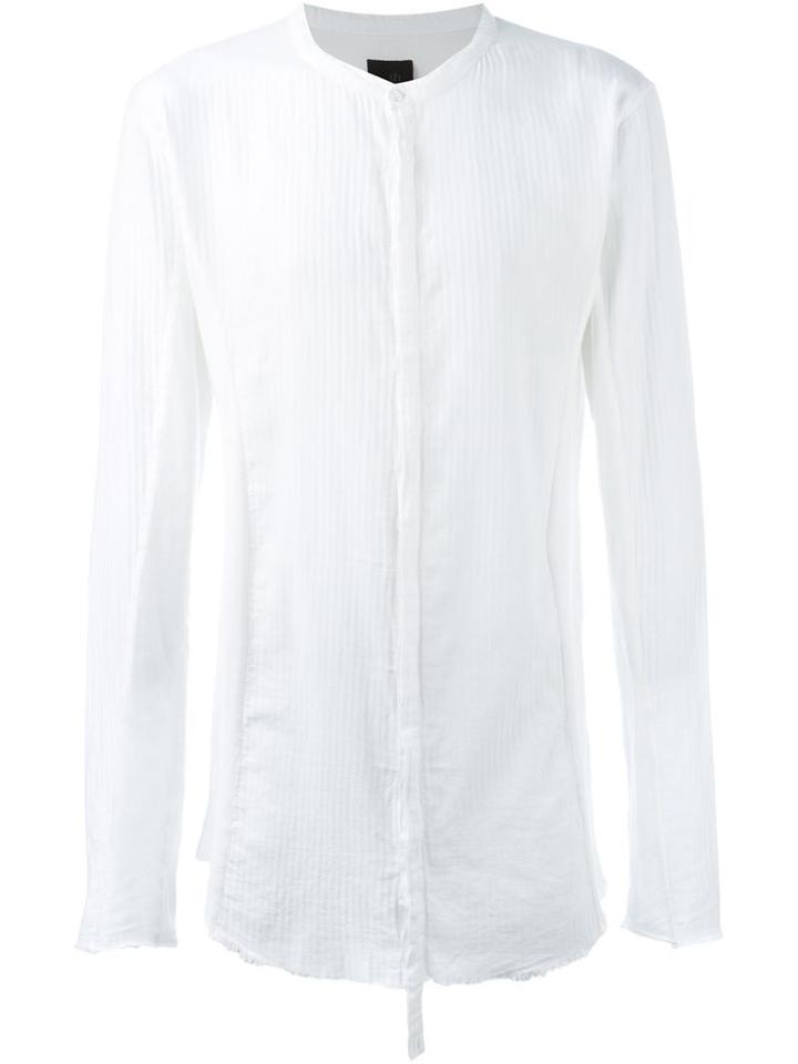 Thom Krom Band Collar Shirt, Men's, Size: Xl, White, Cotton