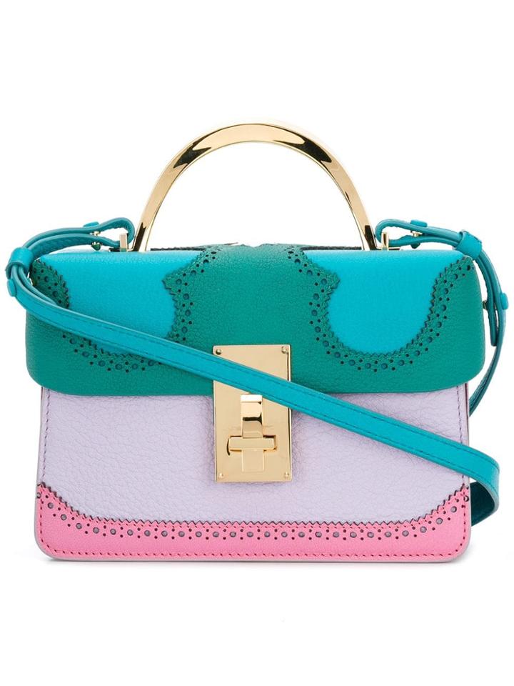 The Volon Rainbow Mini Box Bag - Blue