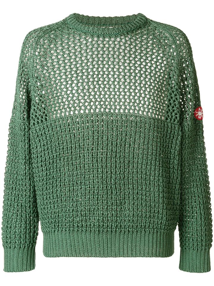 Cav Empt Waffle Knit Jumper - Green