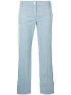 Dorothee Schumacher - Cropped Trousers - Women - Cotton/spandex/elastane - 5, Blue, Cotton/spandex/elastane