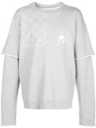 Rta 117 Quilted Sweatshirt - Grey