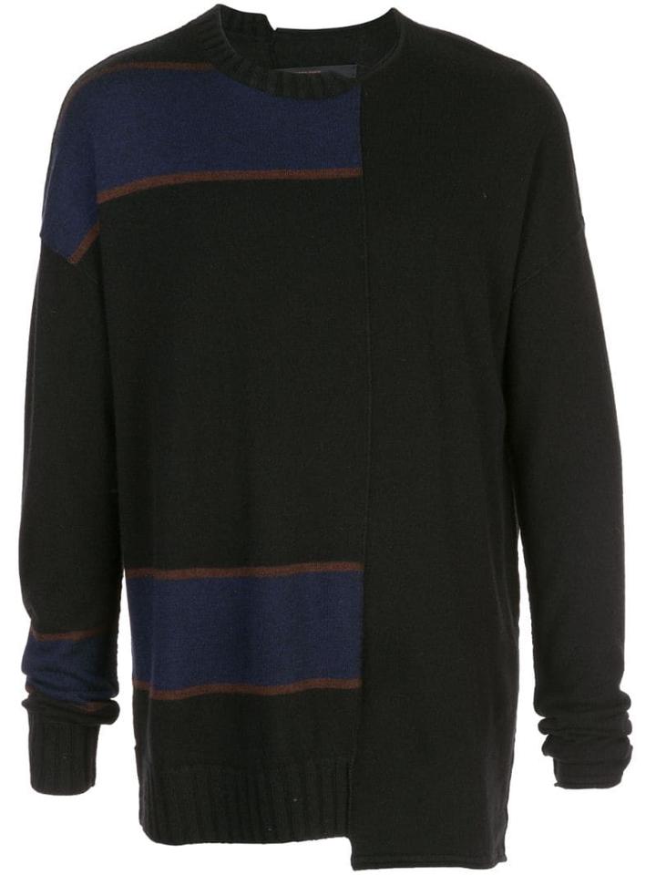 Ziggy Chen Colour Blocked Jumper - Black