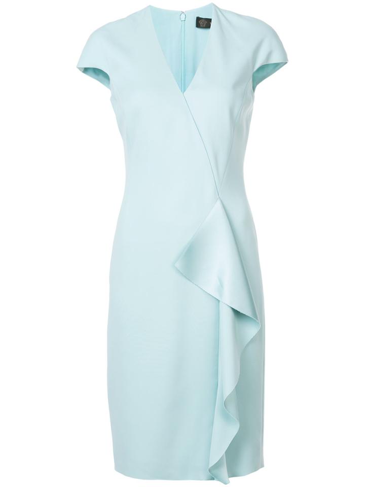 Versace Frill-trim Shift Dress - Black