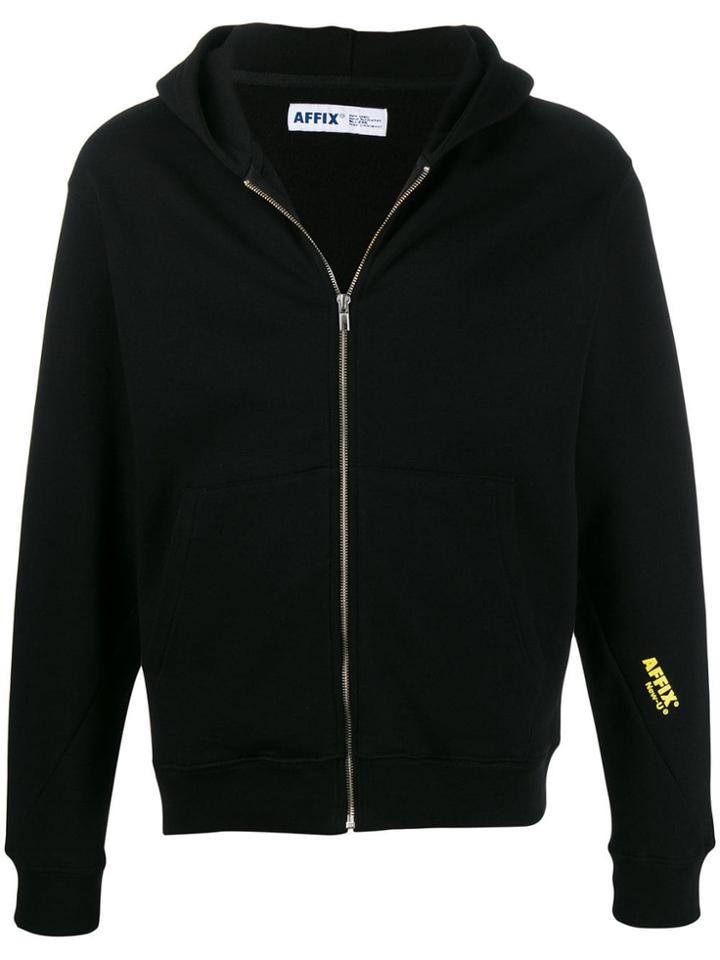 Affix Contrast Logo Bomber Jacket - Black