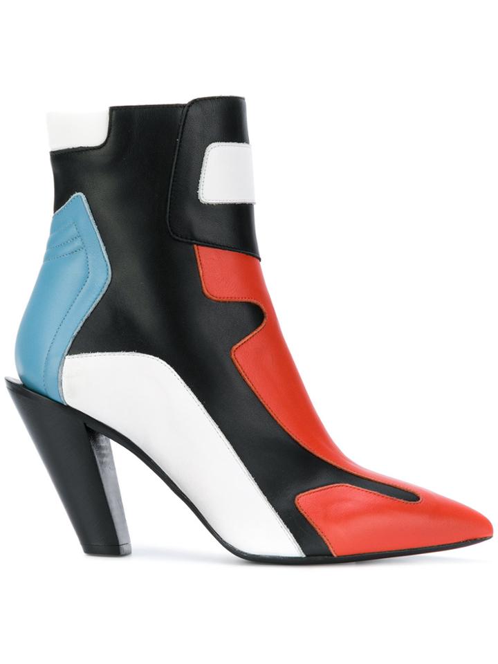 A.f.vandevorst Colour Block Ankle Boots - Black