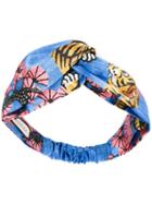 Gucci Tiger Print Headband, Silk