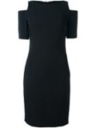 Michael Michael Kors Cold-shoulder Fitted Dress, Women's, Size: 4, Black, Polyester/spandex/elastane