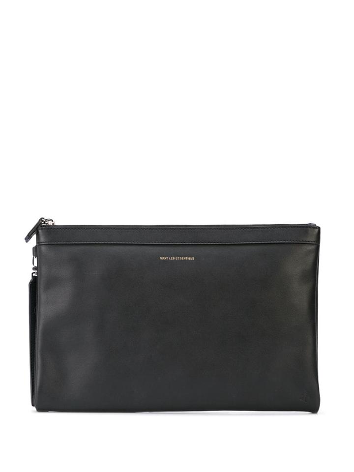 Want Les Essentiels Double Zip Folio - Black